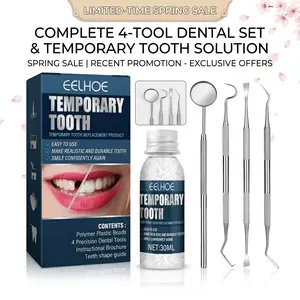 Moldable False Teeth, Teeth Repair Kit,Comes with 4 repair tools,Veneer teet,Shapeable Denture RepairPellets for Broken Teeth & Missing Teeth-Oral Care Product | Ideal for Films, TV Programs, Halloween, Various Dance Parties, Cosplay, Oral Gel