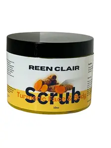 Reen Clair Turmeric Face & Body Scrub for Men & Women - Exfoliating, Moisturizing & Hydrating Natural Scrub For all Skin Types