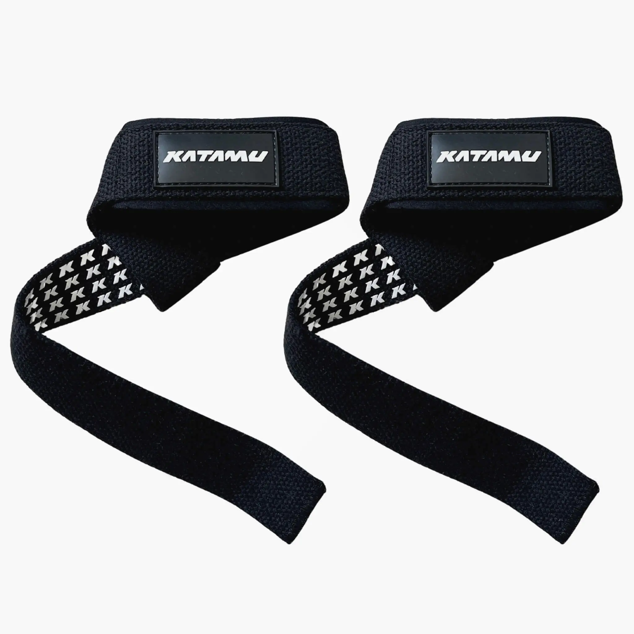 Core Lifting Straps Pair Pack - Black, Gym Workouts & Weight Training Accessories with Leather Badge & Minimalist Print (Sports & Outdoor Fitness Gear)
