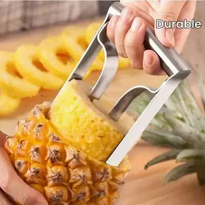 Easy-to-Use Pineapple Cored Slicer - Durable Stainless Steel for Comfortable Grip - Perfect for Home and Restaurant Kitchens Utensils Fruit