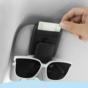 High-Quality Car Eyeglass Holder, Multi-Functional Sun Visor Card Clip, Car Sunglasses Organizer, Dual Slot, Suitable for Car Use