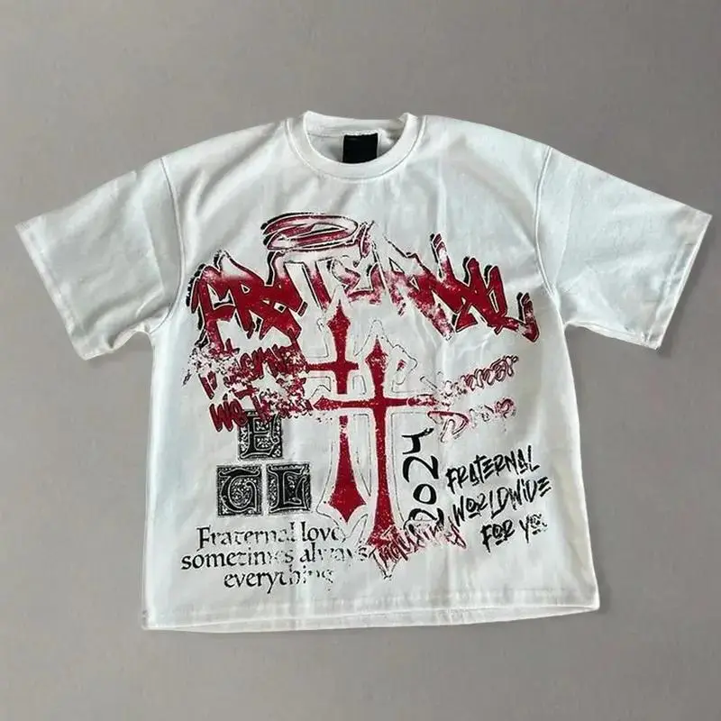 Vintage Cross Graphic T-Shirt - 100% Cotton Short Sleeve Tee for Men & Women, Crewneck, Unisex, Comfortable & Stylish Streetwear Design christian shirt
