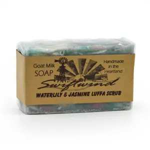 Waterlily & Jasmine Luffa Scrub Goat Milk Soap | 3 oz | Swiftwind Soapery