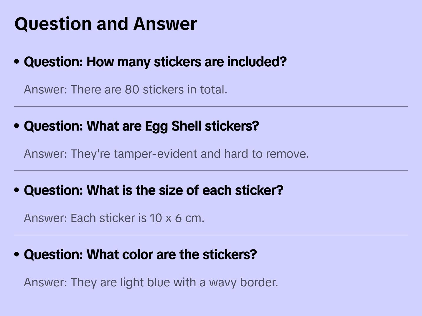 Egg Shell Sticker "Light Blue Wavy Border Blanks" Pack - 80pcs