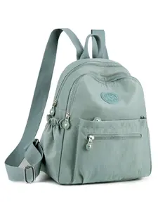 Fashion Versatile Solid Color Shoulder Bag, Simple Multi-Pocket Design with Side Pocket, Women's Backpack for Everyday Use Organized Daypack