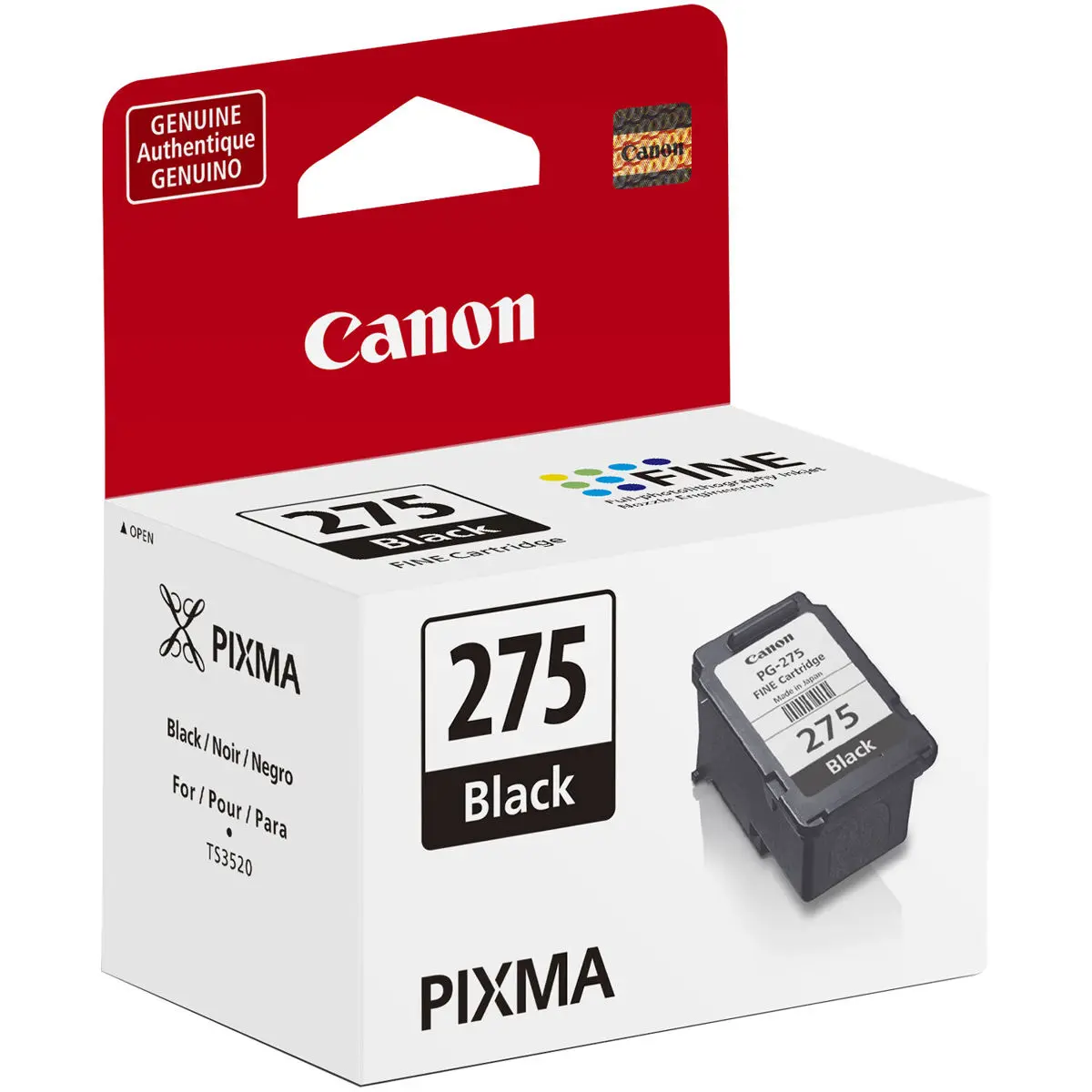 Canon PG-275 Black Ink Cartridge for PIXMA TS3520 Series, TR4720 Printers