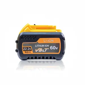 9Ah Replacement for DeWalt 20V-60V MAX 9Ah Battery; Compatible with DeWalt 20V/60V Power Tools; Replaces DeWalt 20V/60V Battery DCB612; Compatible with DeWalt 20V-60V Battery Chargers.