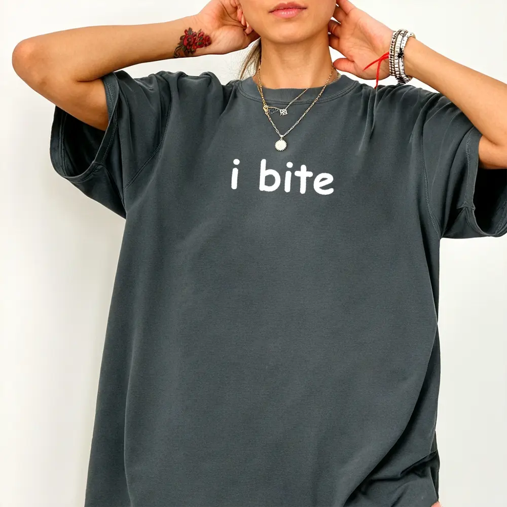 I Bite T-Shirt, Soft Cotton Unisex Gift, Gift for Him or Her, Unisex Stylish Top
