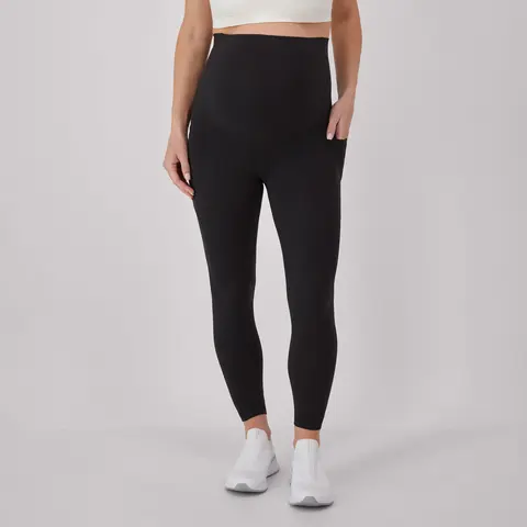Hanes Maternity Women's Stretch & Recover 7/8 Leggings 25" Inseam Intimates Comfortable Fit Soft Fabric Breathable Mt108 Pregnancy Clothes