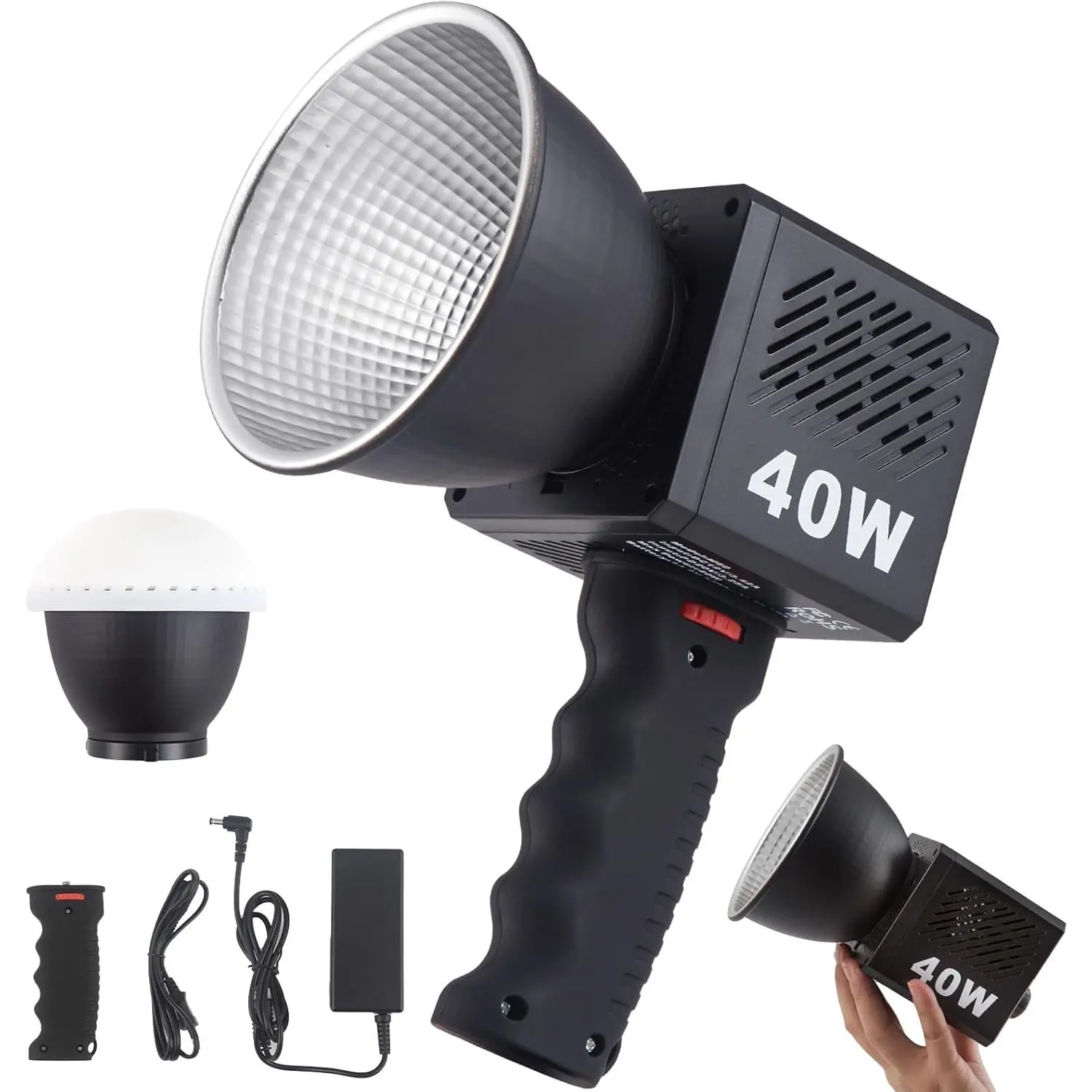 M60 Handle LED Video Light with Soft Box Protable Mini COB LED Bi-Color 2500-8500K CRI>=95 TLCI>=97 Built-in 3400mAh  Photo Studio Lights Vlog Shoot Fill Lighting 8 Scenes (M60 Handle lamp)