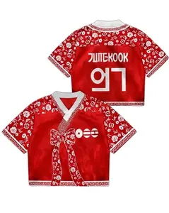 [Made-to-Order] Arirang Croptop Jersey, World Tour 2026, Album Music Croptop Shirt, Kpop Jersey Fans Gift Cropped Yoga Top
