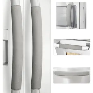 Refrigerator Door Handle Covers, 6 count, Leather Kitchen Appliance Handle Covers, Keep Your Fridge Microwave Oven Stove or Dishwasher Clean, Stains Dirty Oils, Kitchen Decor(Dark Orange)