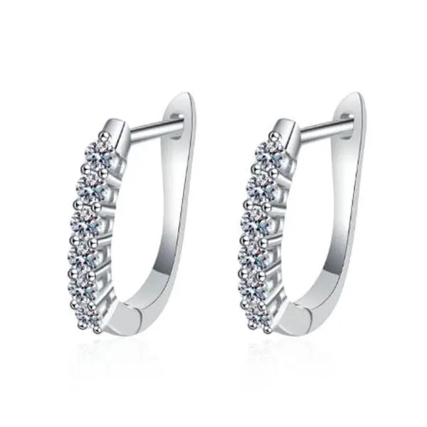 Gina Round Lab Diamond Huggie Earrings