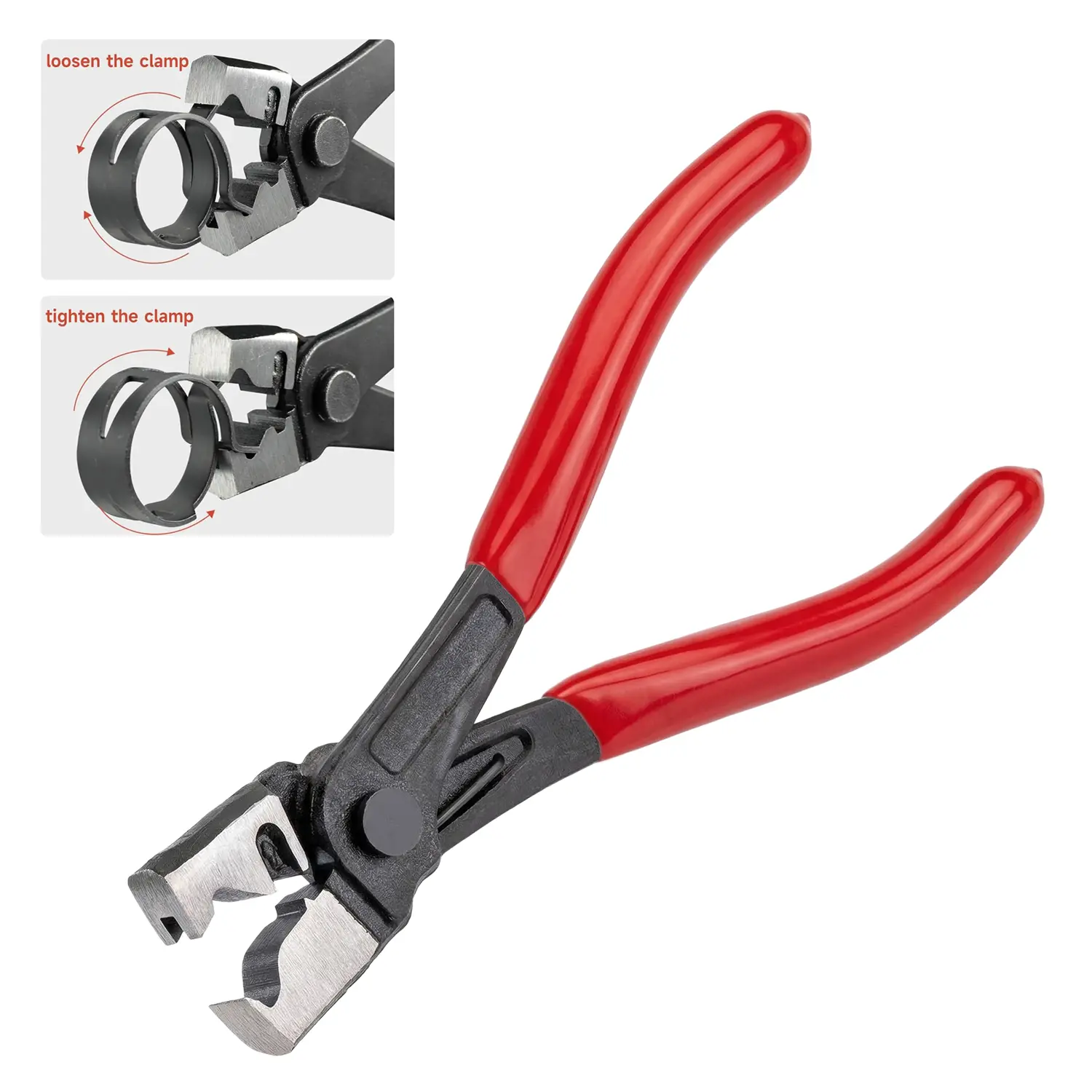 Universal Automotive Hose Clamp Pliers, Heavy Duty Locking Pliers for Water Pipe & Hose Clips, Professional Auto Repair Tool