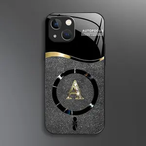 Suitable for [iPhone 14 Plus] high-end MagSafe phone case🥰，Choose from any of the 26 letters， Minimalist, premium design—drop-resistant and fingerprint-proof YM99