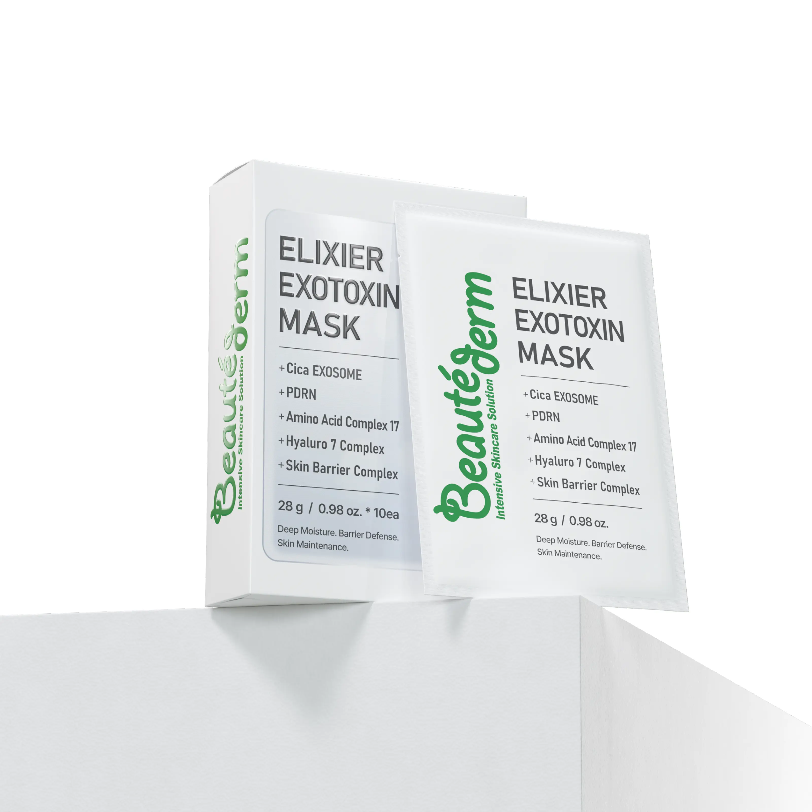 [Beautéderm] Elixier Exotoxin Mask 28ml with Squalane Exosomes & Hyaluronic Acid Complex for Deep Moisturization and Skin Barrier Maintenance Face Mask Facial Beauty Serum