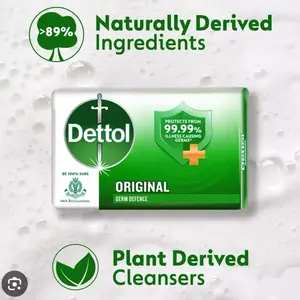 Dettol bar soap multi  Pack Anti-Bacterial Original Soap 100g - Antibacterial Cleanser for Skin Repair & Refreshing Fragrance - Family Use Body