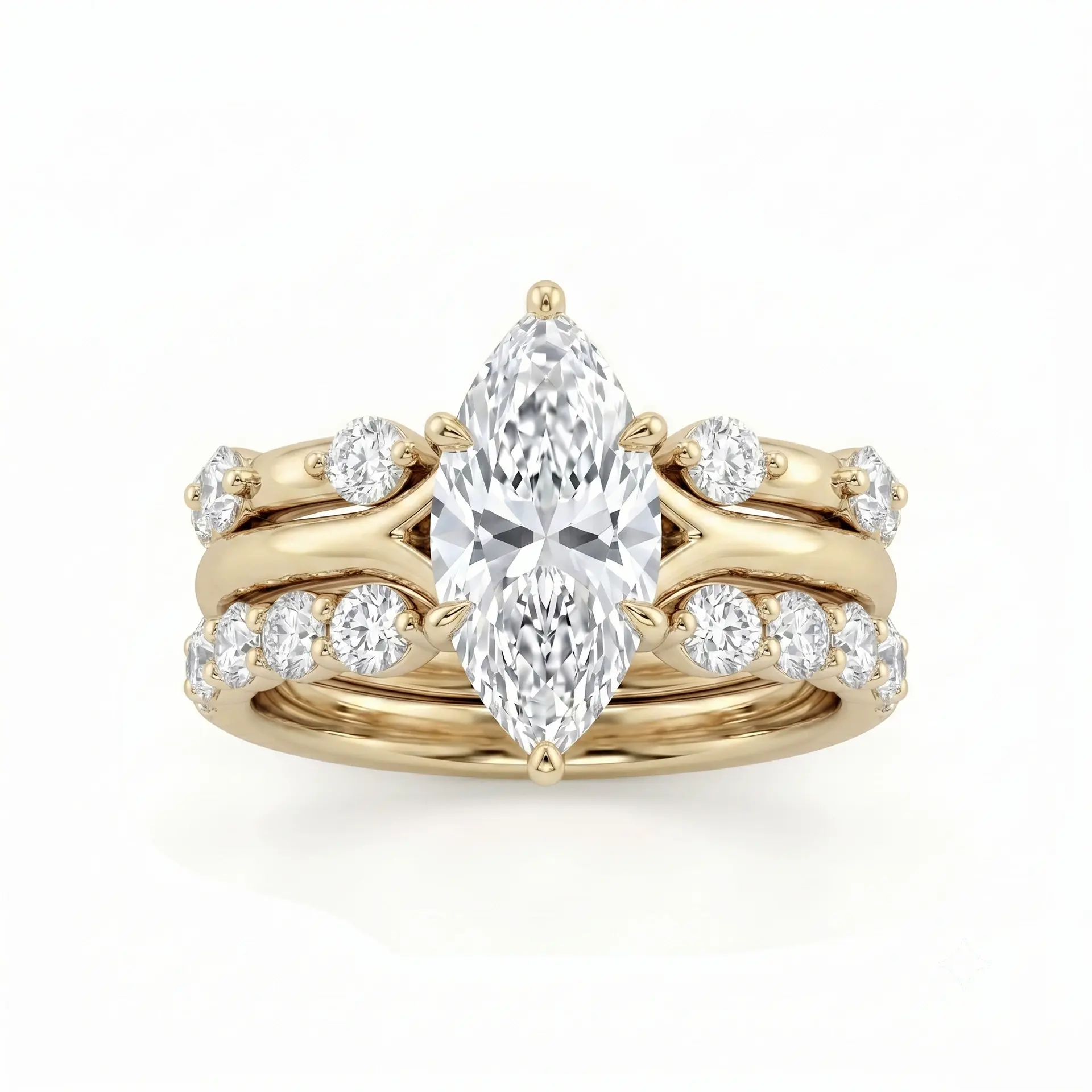 Loysun 3ct Brilliant Marquise Cut Statement Ring, Timeless Luxury Design, Ideal Anniversary & Special Occasion Gift,Perfect Birthday & Holiday Gift for  Women
