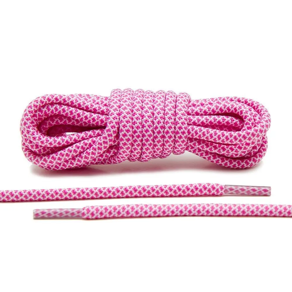 Pink/White Rope Laces