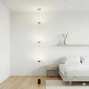 Marble 3-Head Flexible Floor Lamp, Ajudtable Height Floor Lights, Ambient Lighting, 3000k Warm white Lights, Mood Corner Lamp for Bedroom, Living Room, Wall Lights, Max Height 10.5Ft