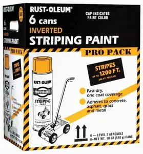 **6 Pack** of Rust-Oleum Professional Inverted Striping Spray Paint | Many color options in stock!
