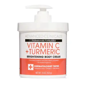 Vitamin C + Turneric Cream Lotion Body Lotion - Moisturizing & Firming for Women, Men, and Uneven Skin Tone with Travel Size - Comfort, Hydrating Hydrate Skincare Moisturizer Brightening Anti Aging