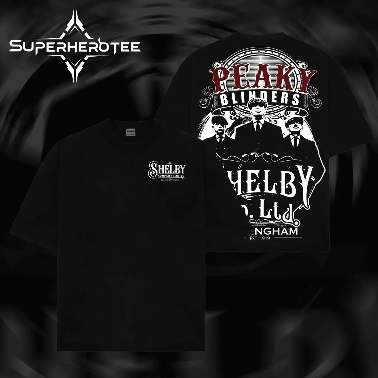 [ superhero tee ] Peaky Blinders Shelby Brothers Graphic Washed T Shirt – Tommy Shelby Arthur Shelby Streetwear Retro Limited Shirt, By Order of the Peaky Blinders Gangster TV Series, Shelby Company Fan Apparel Heavy Cotton Oversized Hoodie Style Top XFO