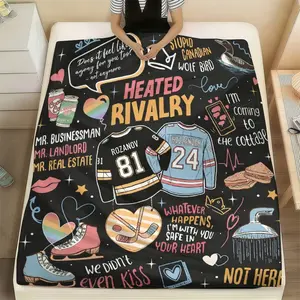 Heated Rivalry Hockey Romance Blanket Shane Hollander & Ilya Rozanov Fan Art Throw Blanket Sofa and Bed,Office, Camping,  Gift for Fans,Perfect for Home