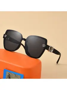2026 New Fashion  Oversized Square Sunglasses Women Men Trendy Sun Glasses Stylish Glasses Ladies Luxury Eyewear Tinted Lens Summer Trendy Sunglasses