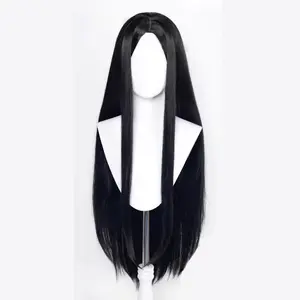 100cm Long Straight Hair with Middle Part, Multi-Color Hair Styling Practice Universal Cosplay Wig Full Head Set Halloween Wig