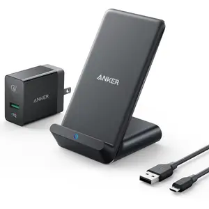 Anker 10W Wireless Charging Stand with Cable + Wall Charger Included