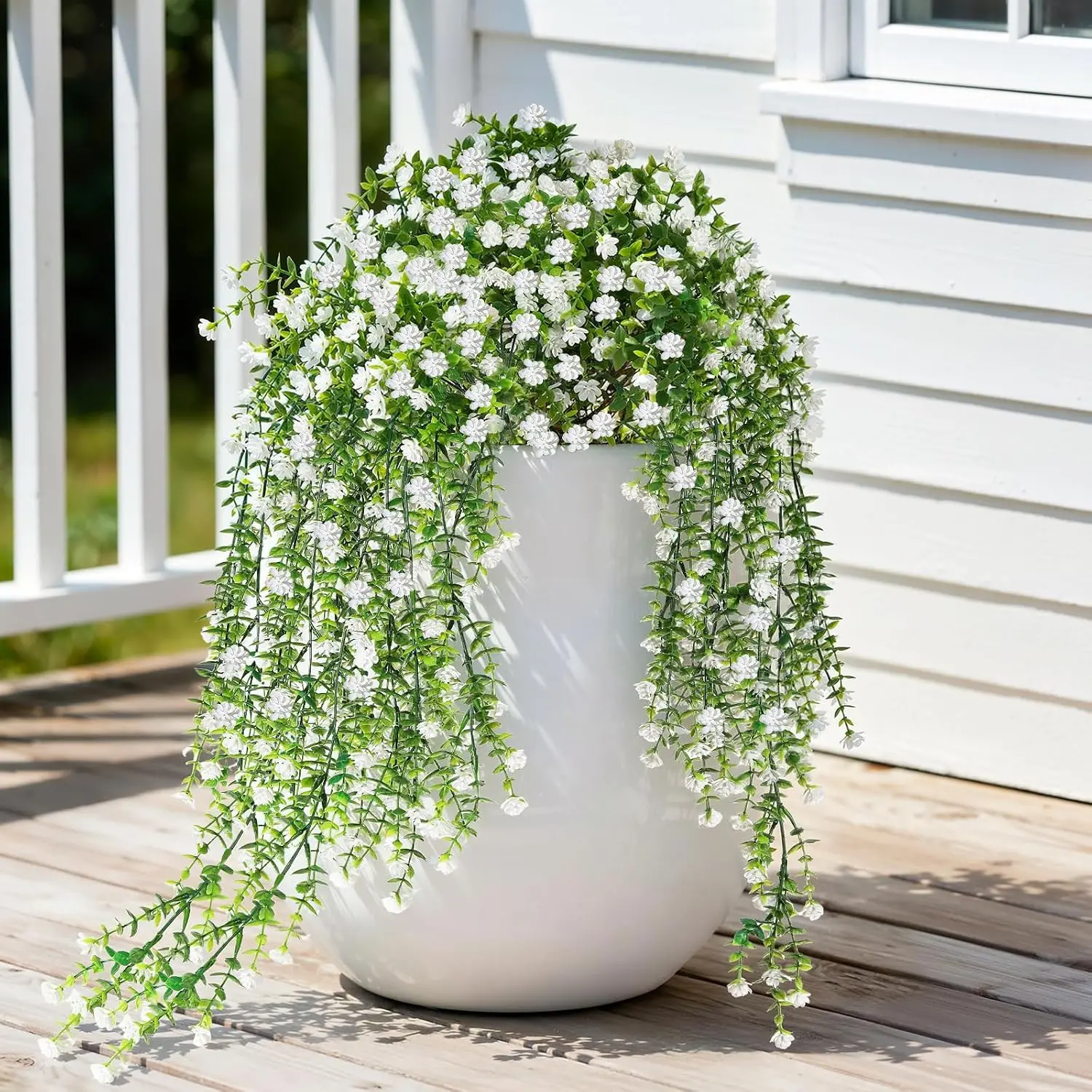 10 PCS Vine Plant Fake Ferns Plants Large Faux Artificial Hanging Plants Wall Plants Artificial Hanging Plants Outdoors Fake Hanging Plant Greenery Vine for Outdoor Plants Decor