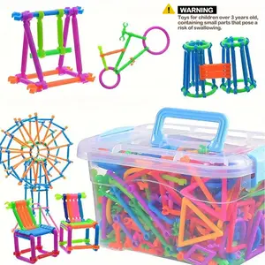 Random Color & Shape Magic Wand Building Block Set, Building Kit, Geometry Building Blocks, Building Blocks Set, 200pcs/set Educational Engineering Toy, Perfect Gift for Birthdays and Holidays