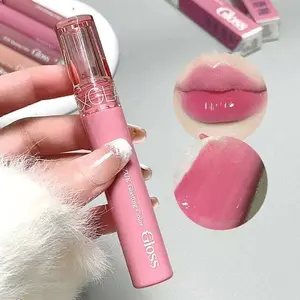 6 colors optional single pack condensed light honey glaze mirror lip glaze glass sense moisturizing lip gloss fruit color tender pink syrup lip gloss moisturizing non-sticky daily whitening student tender girl affordable lipstick lip gloss