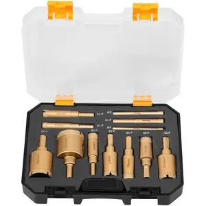 【Black Friday】12pcs 6-35mm Diamond Coated Drill Bits Set Hole Saw Kit Hand Tools for Glass Marble Granite Stone Tile Ceramic Cutting Hardware Industrial Power Tool Accessories