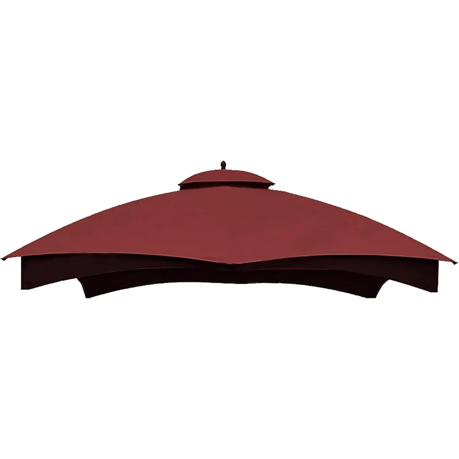 Synthetic 12ft x 10ft Double Roof Outdoor Gazebo Roof Cover - Mesh-Around Backyard Sun Canopy, UV-Protected Outdoor Umbrella Replacement Canopy for Lowe's Allen Roth #GF-12S004B-1 (Burgundy, Weather Resistant Windproof Shelter), Backyard Canopy