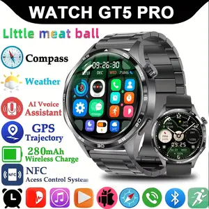 Men's Smartwatch with Voice Assistant, Amoled Screen, Bluetooth-compatible Calling, Multiple Sports Modes, Smartwatch for Fitness, Compatible with Android and iOS