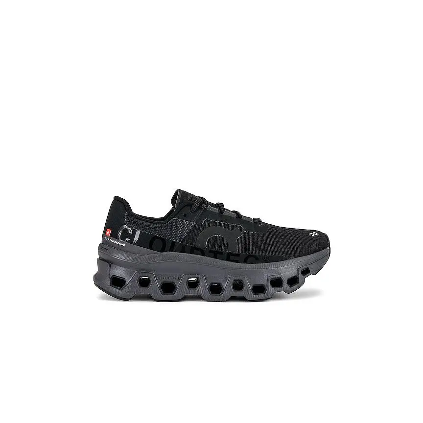 On Cloudmonster Sneaker in Black & Magnet On Cloudmonster Sneaker in Black & Magnet