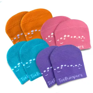 Women's Toe Protection Socks for Runners, Skiers, and Court Sports (4-Pack)