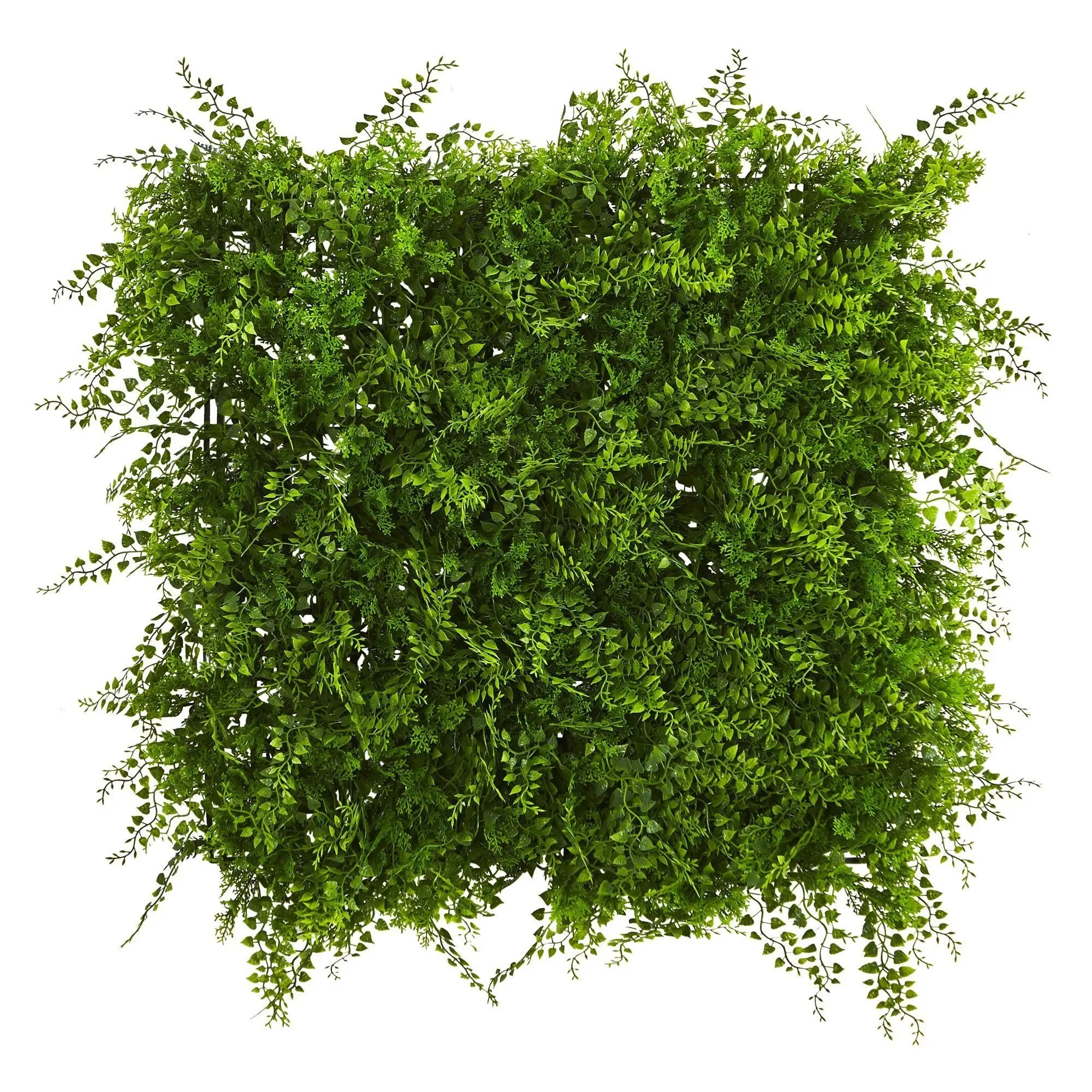 20”x20” Lush Mediterranean Artificial Fern Hedge Wall Panel, UV-Resistant Decor Artificial Plants (Indoor/Outdoor Trellis), Artificial Hedge Wall Panel Artificial Plants