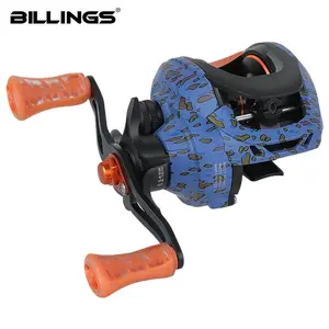 Billings Lr200 Series Baitcasting Fishing Reel, 6.3:1 Gear Ratio Baitcaster Reel, Magnetic Brake 18lb Max Drag with Smooth Metal Spool, Fishing Accessories