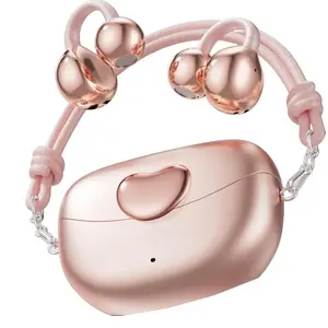 Rose Gold Wireless Earbuds Open Ear Bluetooth Earphones with Long Lasting Battery AI Crystal Clear Sound Lightweight IPX7 Dust Water Resistant Audio Headset