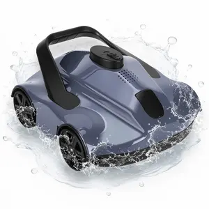 Garvee Robotic Pool Cleaners Cordless Robotic Pool Cleaner for Above Ground Pools - 130 Min Runtime, Self-Charging, Cleans Up to 860 Sq Ft, Lightweight & Portable Design