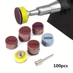 100pcs 25mm 1-Inch Sanding Discs: Abrasive Paper Polishing Pads For Rotary Tools - Perfect For Sanding & Polishing!