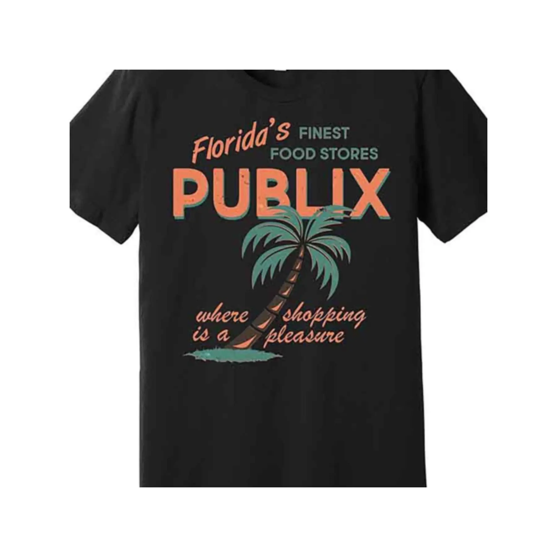 Vintage Publix Floridas Finest Food Stores Premium T-Shirt Funny Men's Short Sleeve Graphic T-Shirt Collection black AA