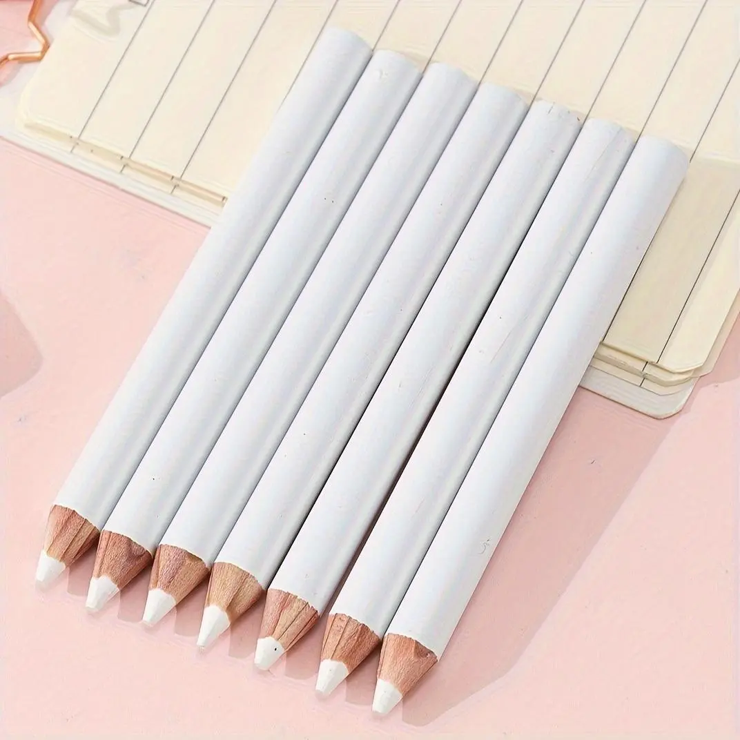 7-Pack White Tailors Chalk Marking Pencils, High-Visibility, Easy-Erase, Sewing & Fabric Marking Set, Sewing Tools for Dressmakers & Beginners, Sewing Supplies