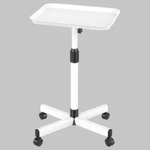 -Saving Salon Tray  Wheels, Adjustable Height (25-36inch) Rolling Cart for Hair Stylists,  Artists, Lash Techs--/Clinic/ Salon Trolley (36inch-White, 12.3x16inch)