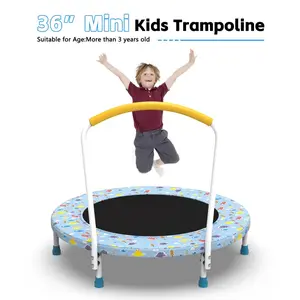 MERSCO 36" Trampoline for Kids,Toddler Small Fitness Rebounder,Jump small trampoline gift for boy girls,Print Dinosaur