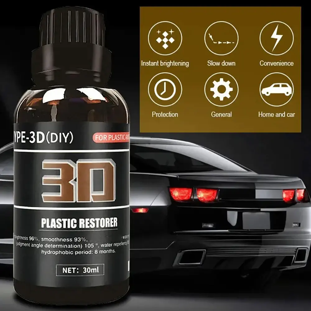 Plastic Restorer Plastic Restoration Car Care Polishing LiquidGloss Protection Leather and Trim Restorer Car Cleaning CarCleaning Kits Car Wash and Care Products Wheel Cleaners