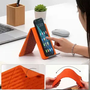 Flexible silicone Aluminum holder stand, fully bendable to any angle. Compatible with phones tablets and laptops. Easy to carry indoor and outdoor